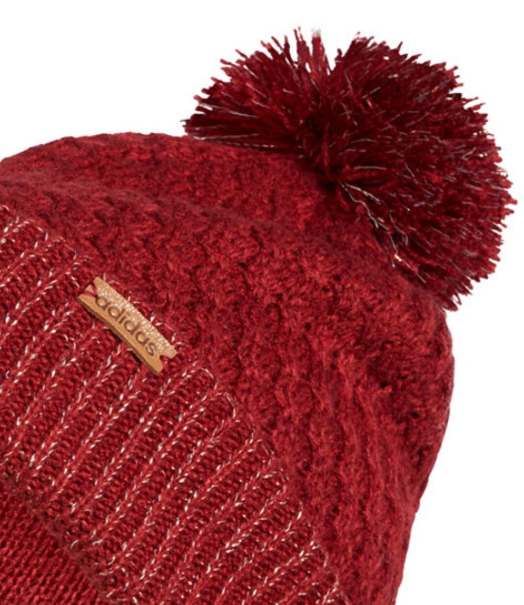 ADIDAS Women's Fit Beanie Twilight II One Size Red/Onix/Gold Knit Lined New