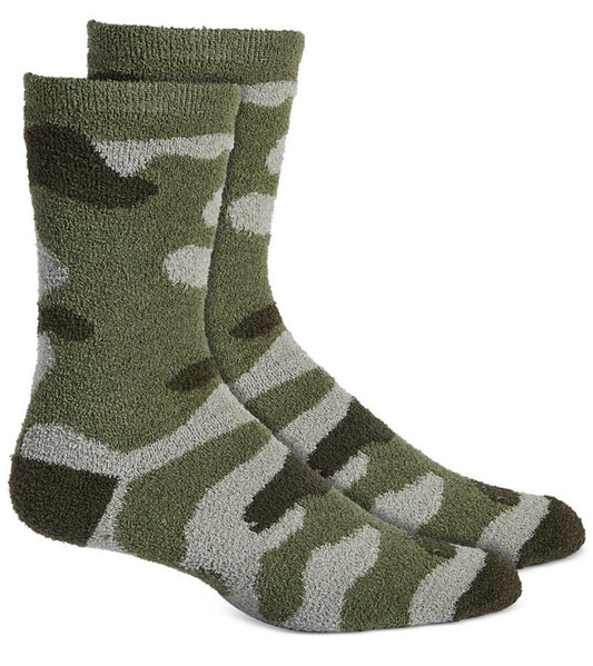 3 Pack Sun + Stone Men's camouflage pattern Socks Color Green Camo One Size NWT