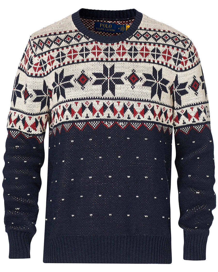 Polo Ralph Lauren Men's Wool Snowflake Knitted Sweater Navy