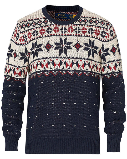 Polo Ralph Lauren Men's Wool Snowflake Knitted Sweater Navy