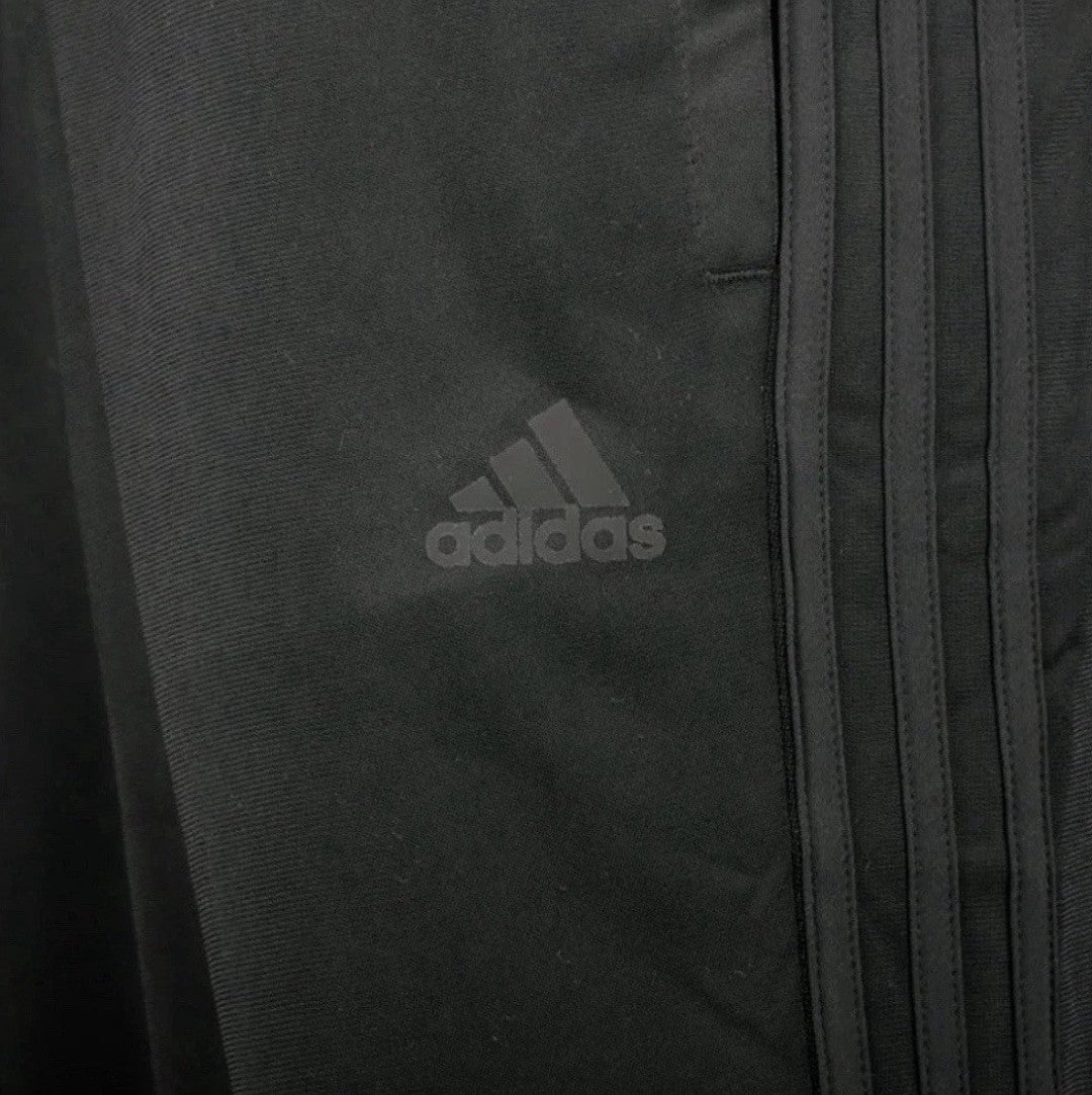 ADIDAS Mens Primegreen Essential Warm Up Open Hem 3 Stripe Track Pants Black NWT