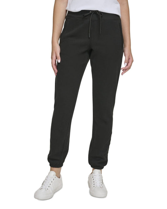 Calvin Klein Women's Performance Embroidered Shine Logo Joggers XS Black NWT