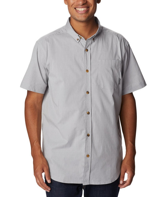 Columbia Men's Rapid Rivers II Short Sleeve Shirt Color Columbia Grey Modern Fit