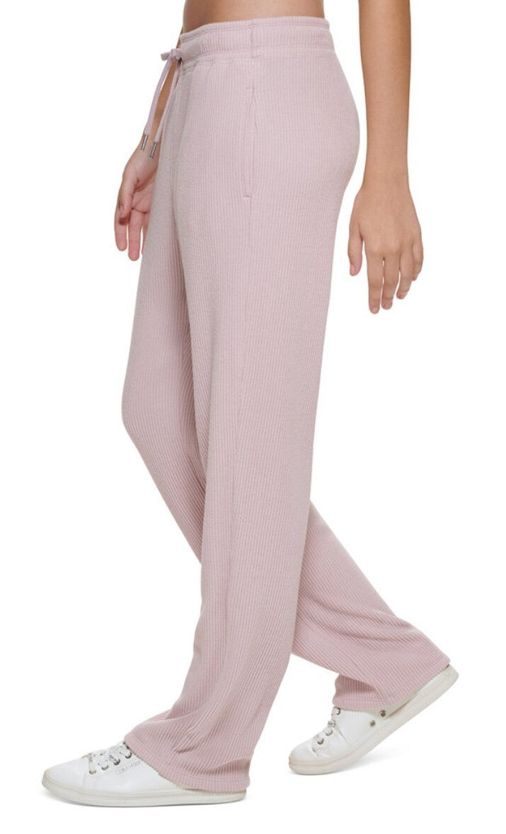 Calvin Klein Women's Performance High Waist Ribbed Jogger Relaxed Sweatpants NWT