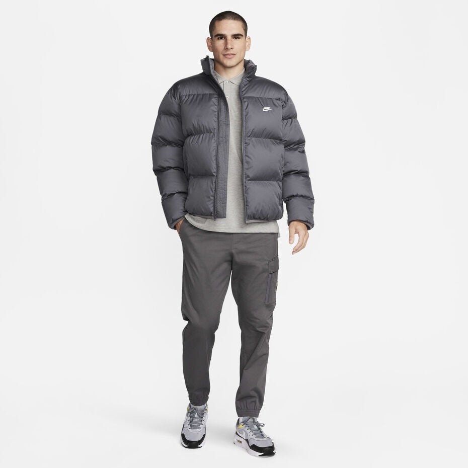 Nike Men's Sportswear Club Water-Repellent Puffer Jacket Grey White FB7368-068 M