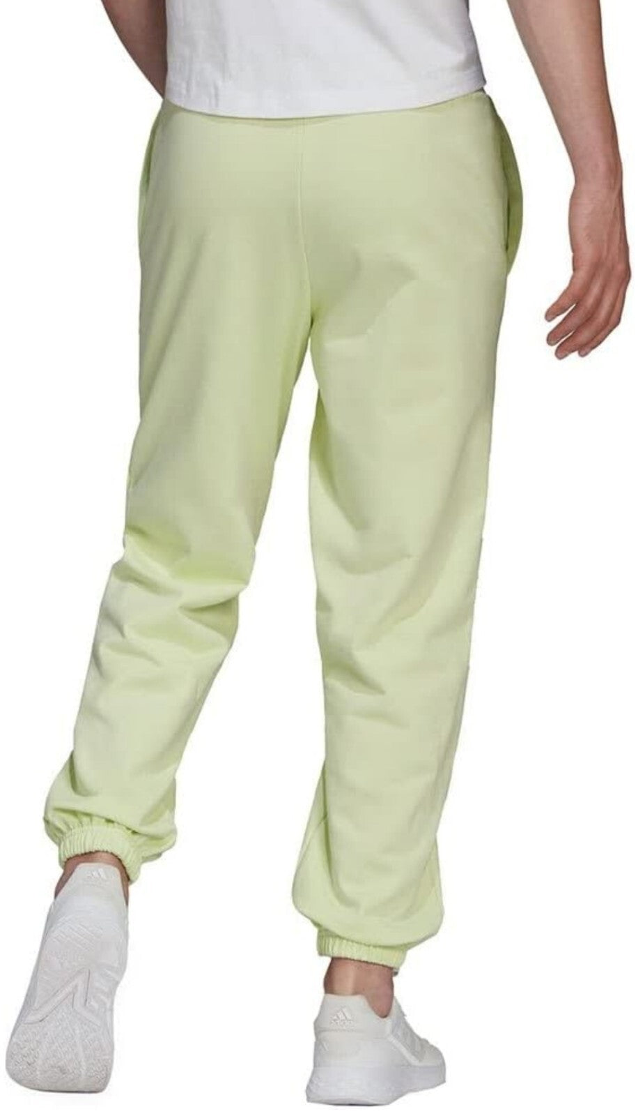 adidas mens Essentials Feelvivid Cotton Fleece Straight Leg Sweatpants 2XL Lime