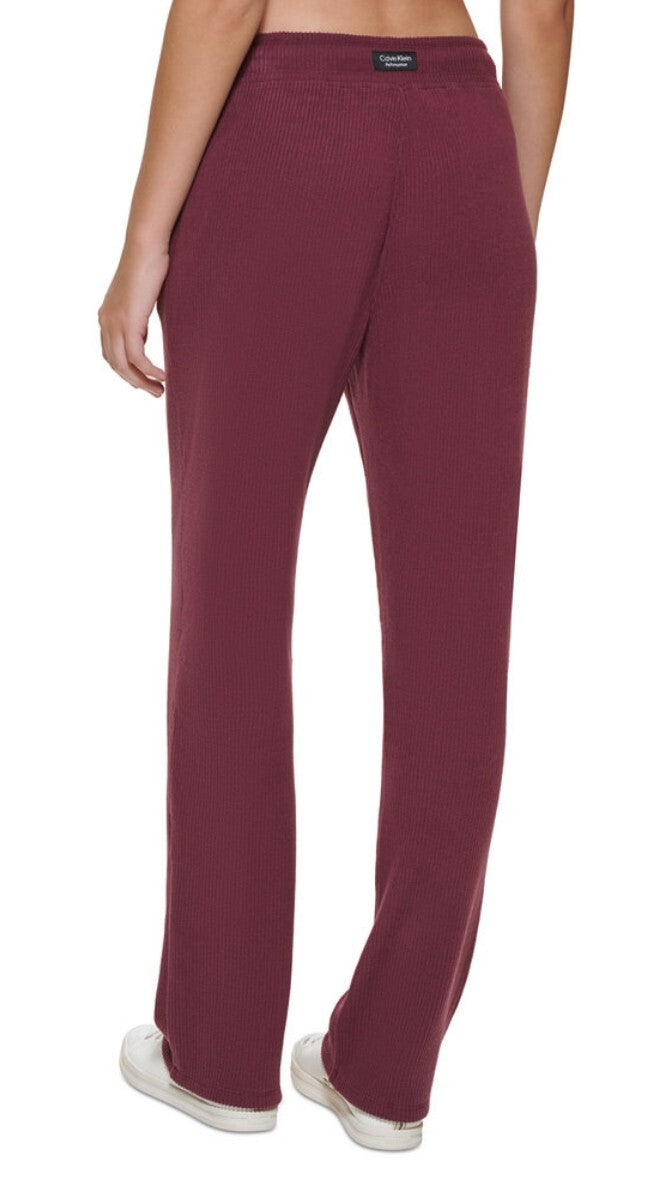 Calvin Klein Women's Performance High Waist Ribbed Jogger Relaxed Sweatpants NWT
