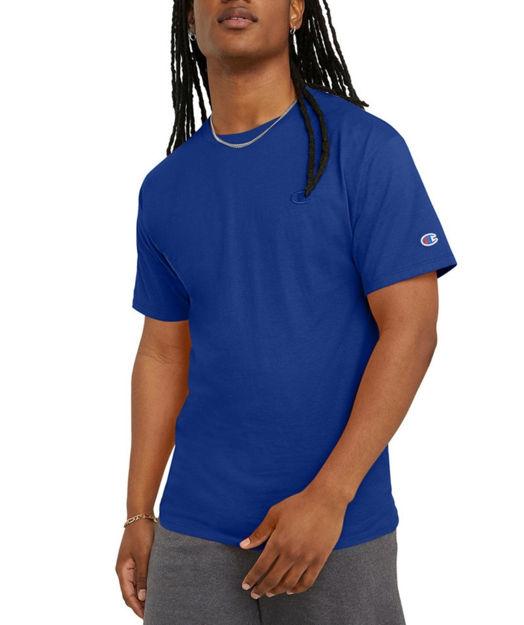 Champion Men's Cotton Jersey Classic Fit T-Shirt Size Small Color Blue NWT