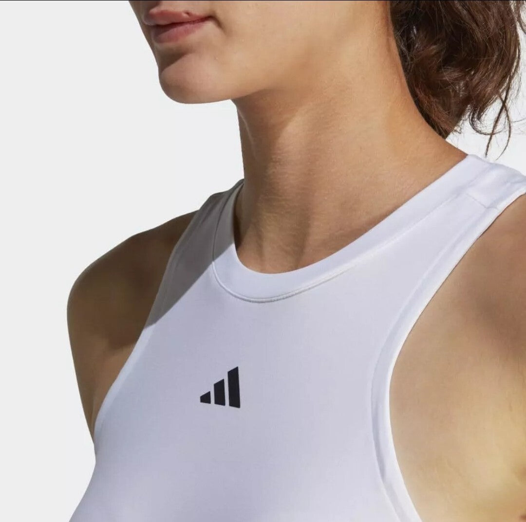Adidas Women's AEROREADY Training Essentials Regular 3-Stripes Size M White NWT
