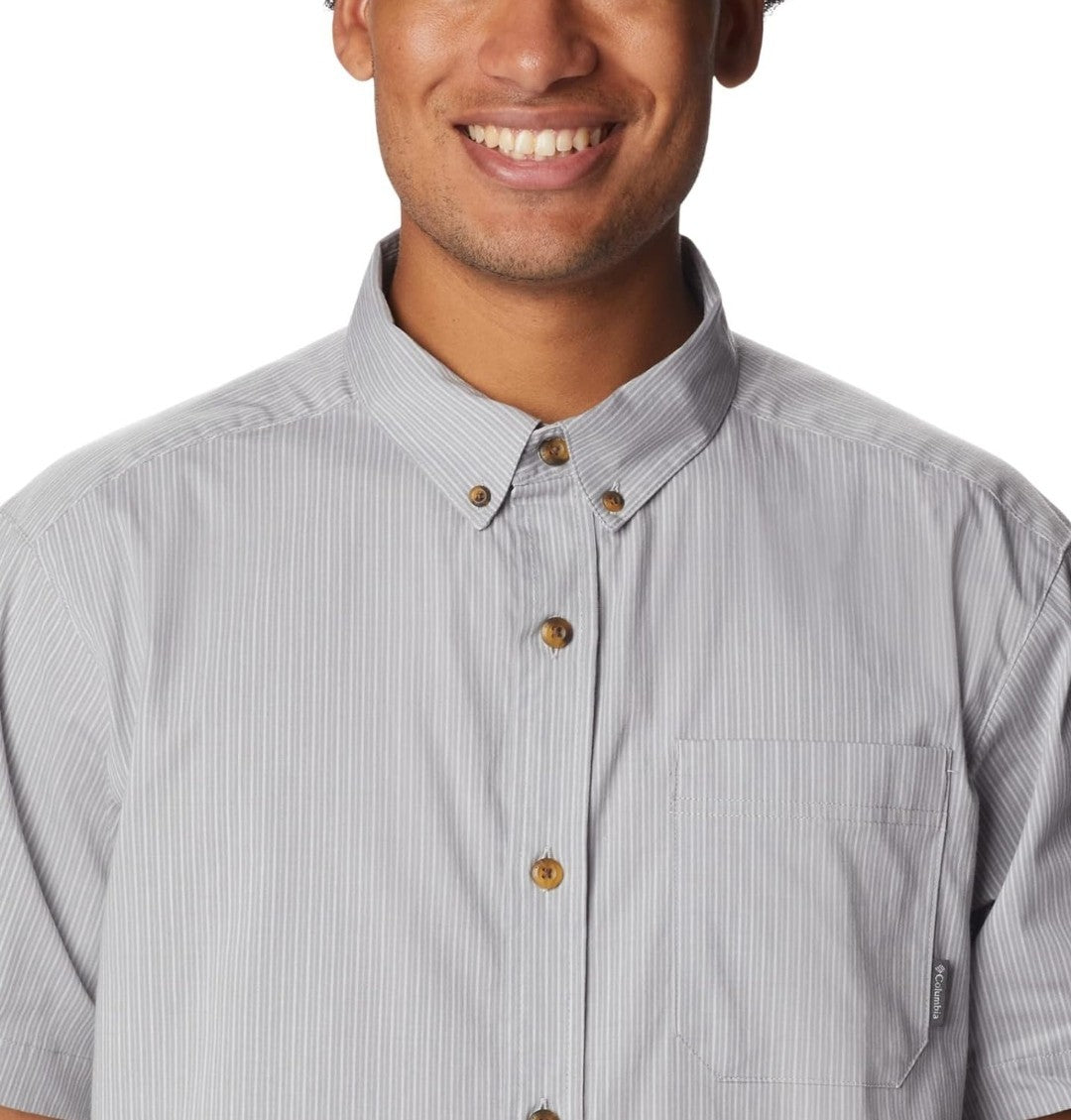 Columbia Men's Rapid Rivers II Short Sleeve Shirt Color Columbia Grey Modern Fit