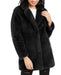 Apparis Women's Eloise Faux-Fur Notch Collared Teddy Coat Medium, Black, NWT