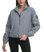 Calvin Klein Women's Reflective Performance Half Zip Pullover Jacket L Gray NWT
