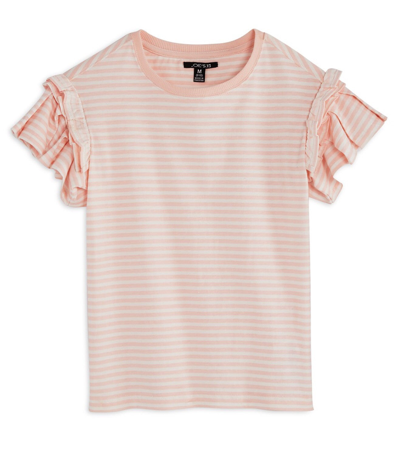 Joe's Jeans Girls' Renn Cotton Blend Ruffled Sleeve Tee Little & Big Kid New
