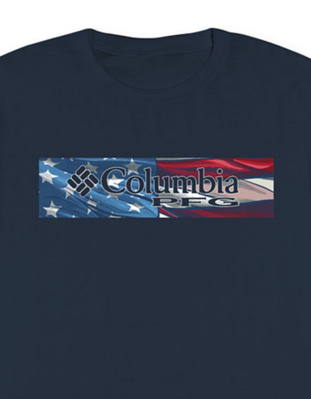 Columbia Men's Americana Performance PFG Logo Print T-Shirt Size Small Navy New