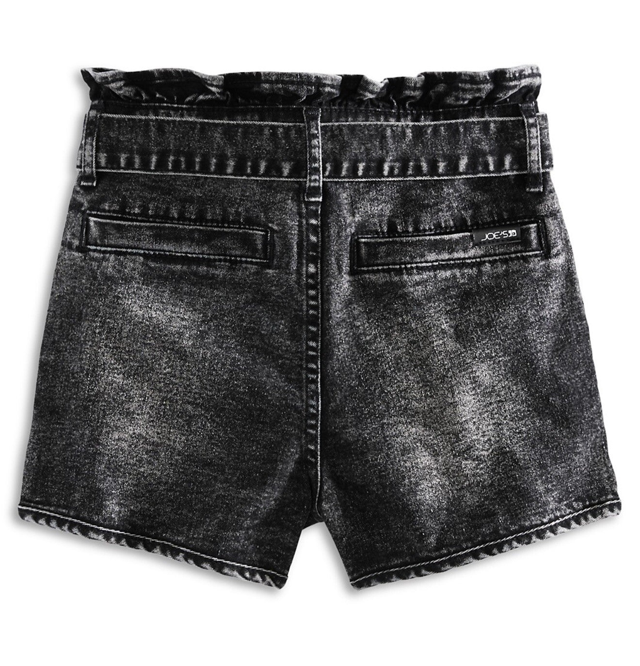 Joe's Jeans Girls Gia Regular Fit Belted Denim Shorts Little Kid Black Galaxy