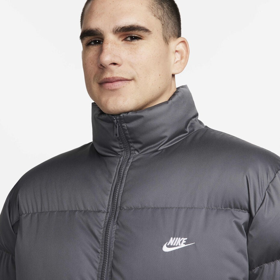 Nike Men's Sportswear Club Water-Repellent Puffer Jacket Grey White FB7368-068 M