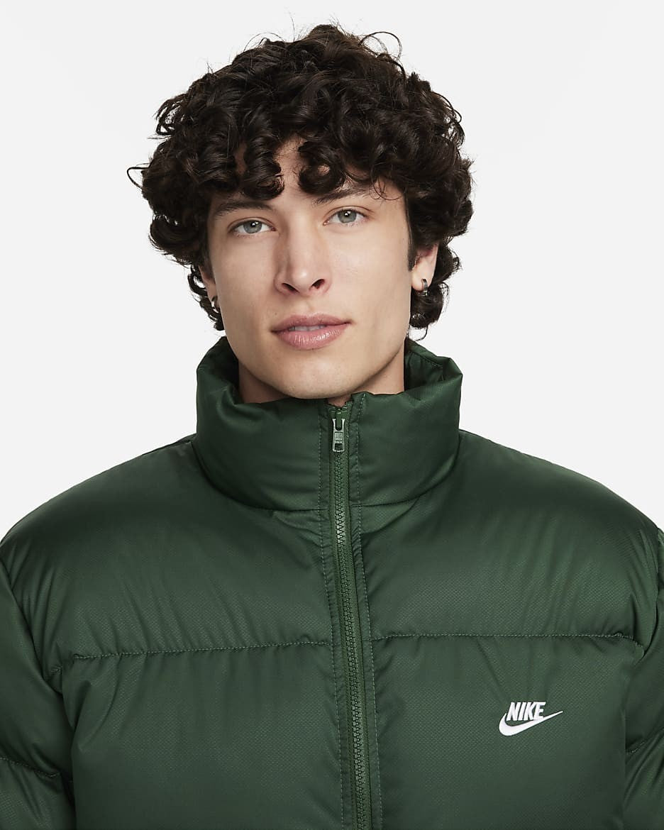 Nike Men's Sportswear Club Puffer Jacket Color Fir / Green FB7368-068 Size XL 