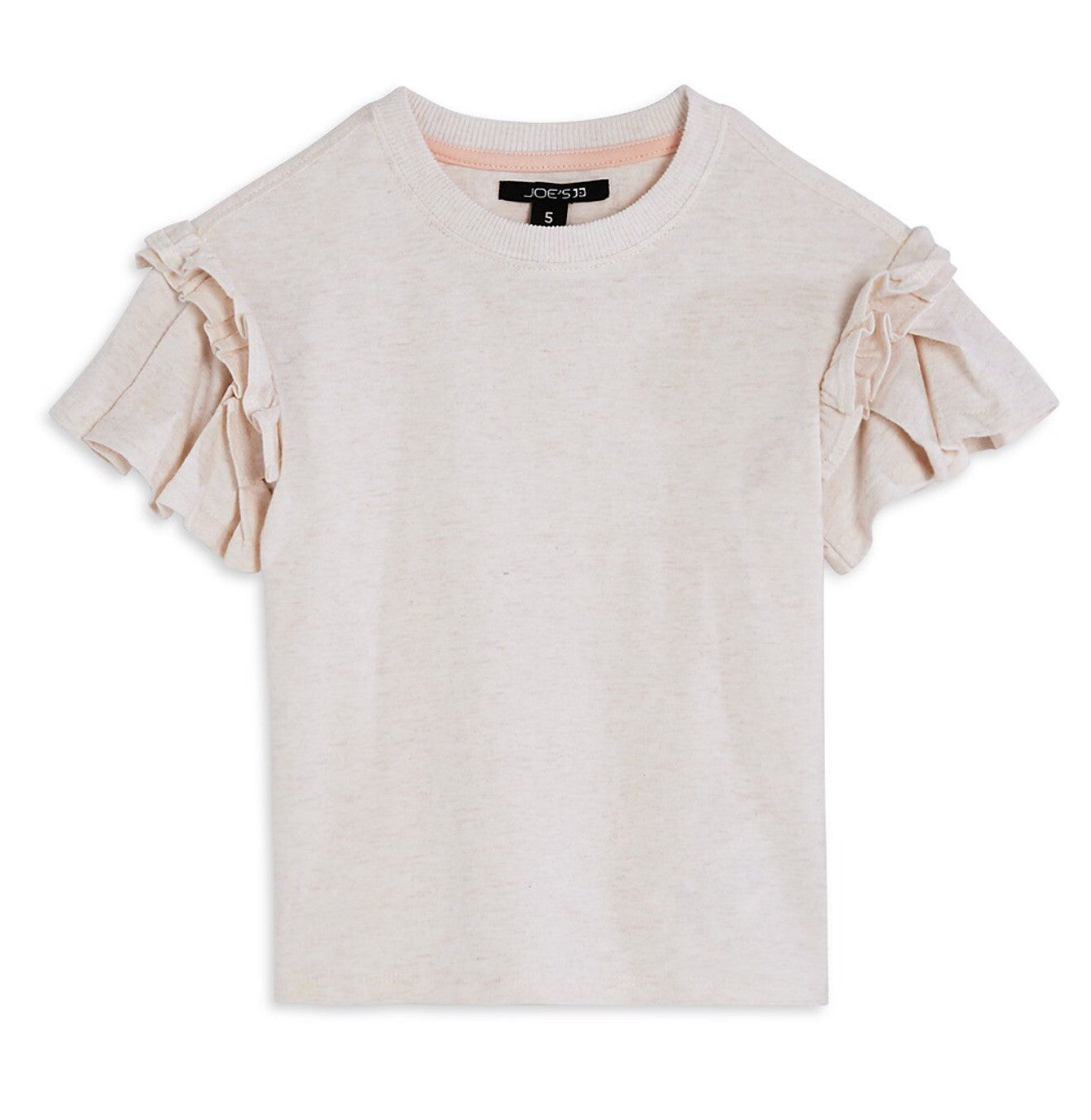 Joe's Jeans Girls' Renn Cotton Blend Ruffled Sleeve Tee Little & Big Kid New