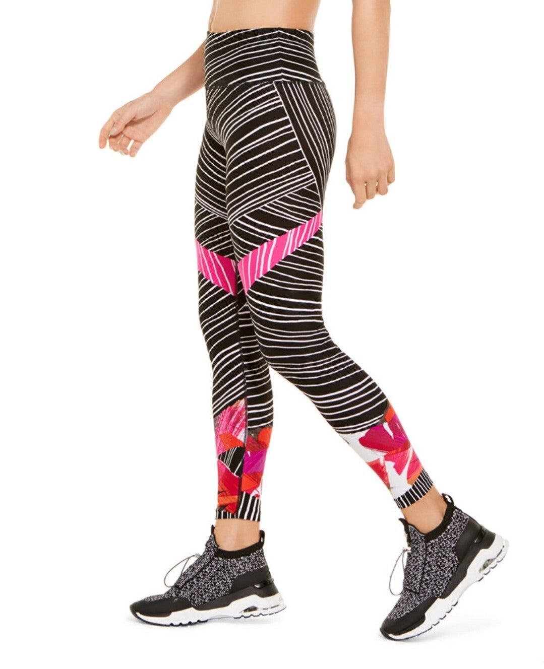Calvin Klein Womens Printed High-waist Leggings, Color Black Size Small NWT