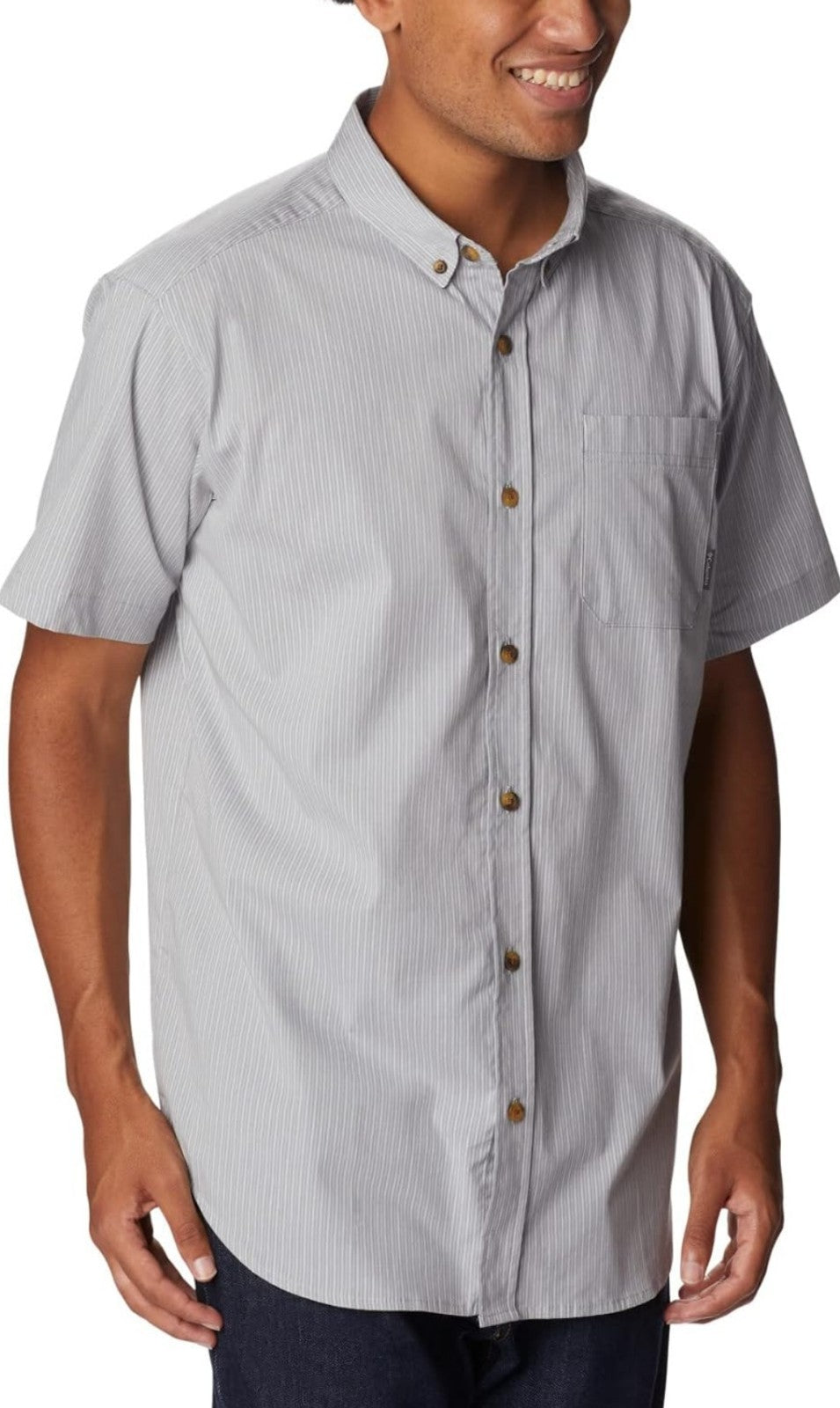 Columbia Men's Rapid Rivers II Short Sleeve Shirt Color Columbia Grey Modern Fit