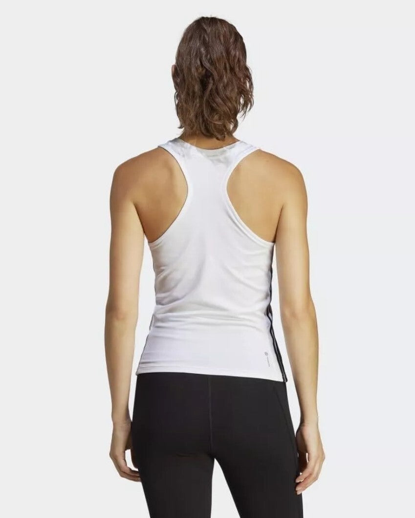 Adidas Women's AEROREADY Training Essentials Regular 3-Stripes Size M White NWT