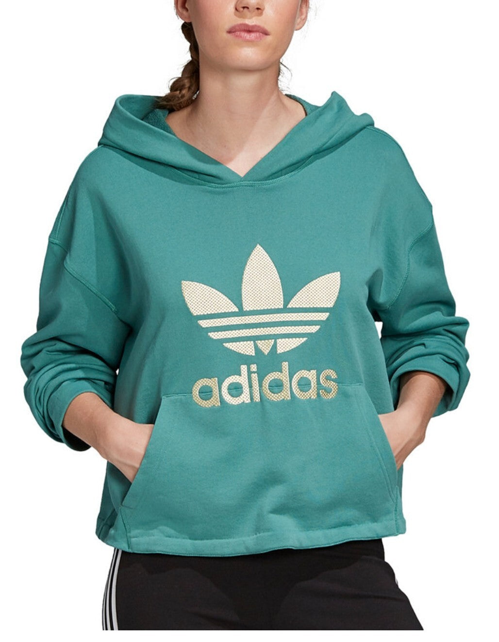 adidas Women's Originals Logo Applique Hoodie, Sweatshirt Size X-Small, Small 