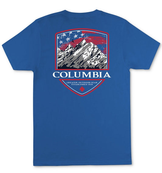 Columbia Men's Mayo Regular-Fit Logo Graphic T-Shirt, Vivid Blue, Size M
