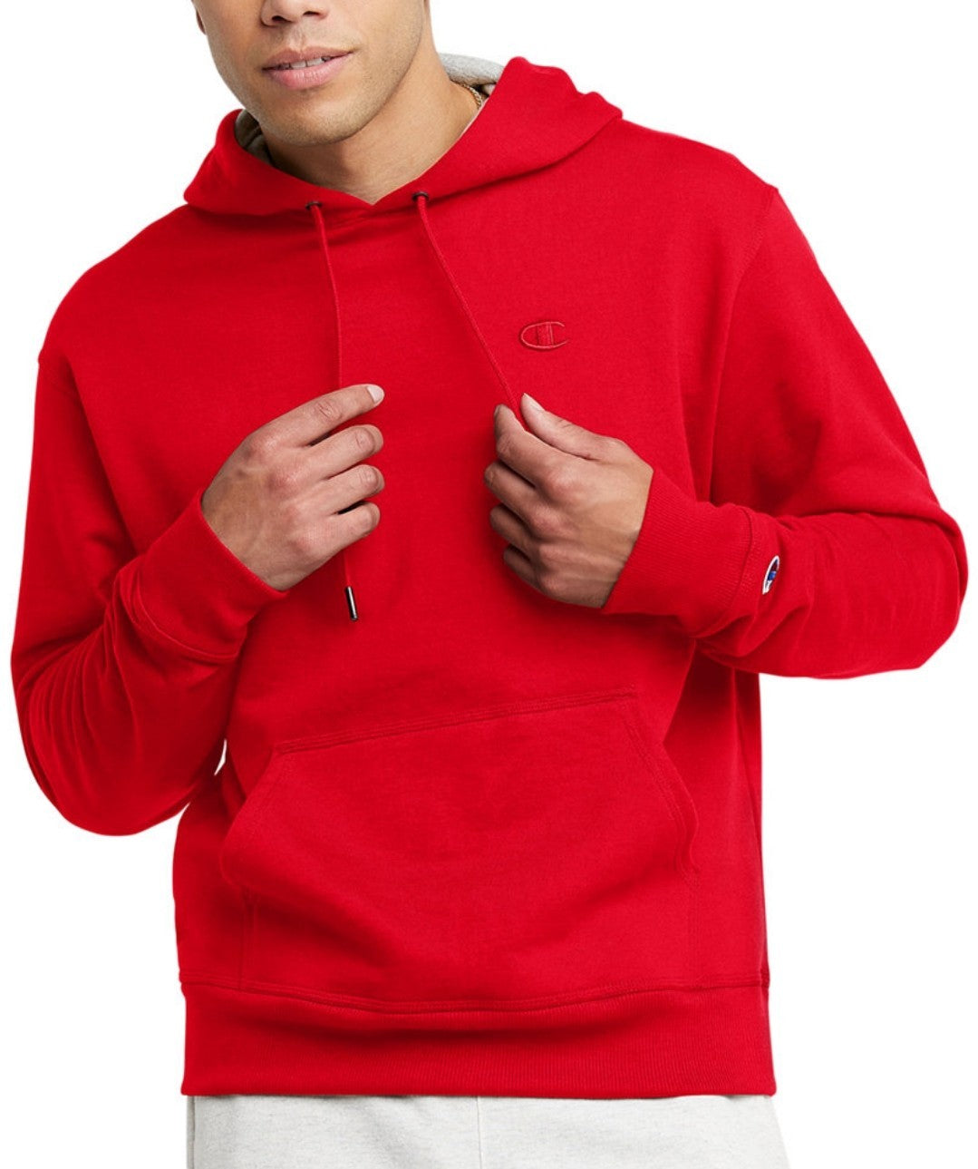 Champion Men's PowerBlend Fleece Pullover Comfort Hoodie Team Red Size 2XL NWT