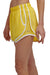 Calvin Klein Women's Polyester Pocketed Drawstring Running Yellow Shorts Size XL
