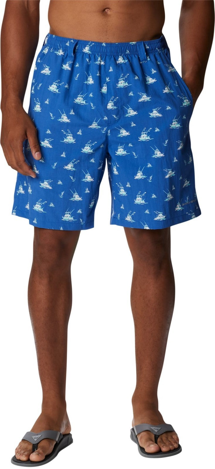 Columbia Men's PFG Super Backcast Swim Shorts Color Vivid Blue Deep Small, XXL