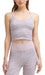 Calvin Klein Women's Textured Zebra Print Crop Top Secret Pink Size Large New