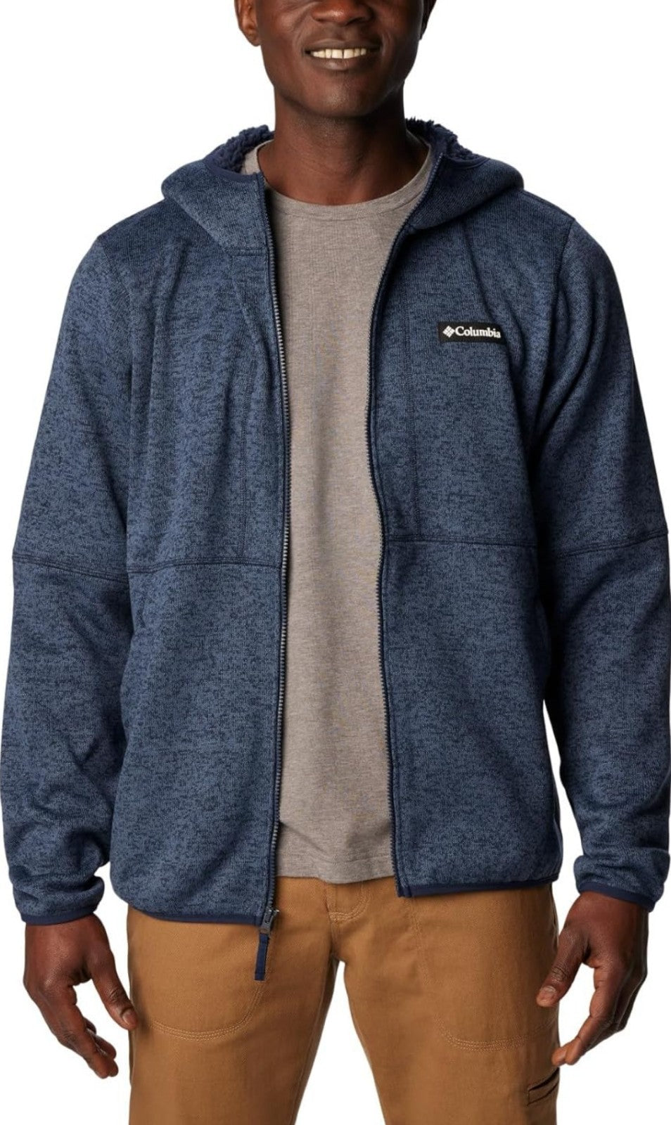 Columbia Men's Sweater Weather Full Zip Fleece Lined Hoodie Large Dark Mount NWT