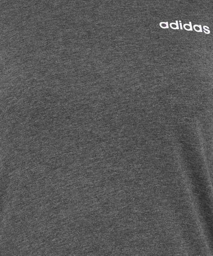 Adidas Women's Essentials 3 Strip Slim Tee, Dark Grey Heather Size XL New
