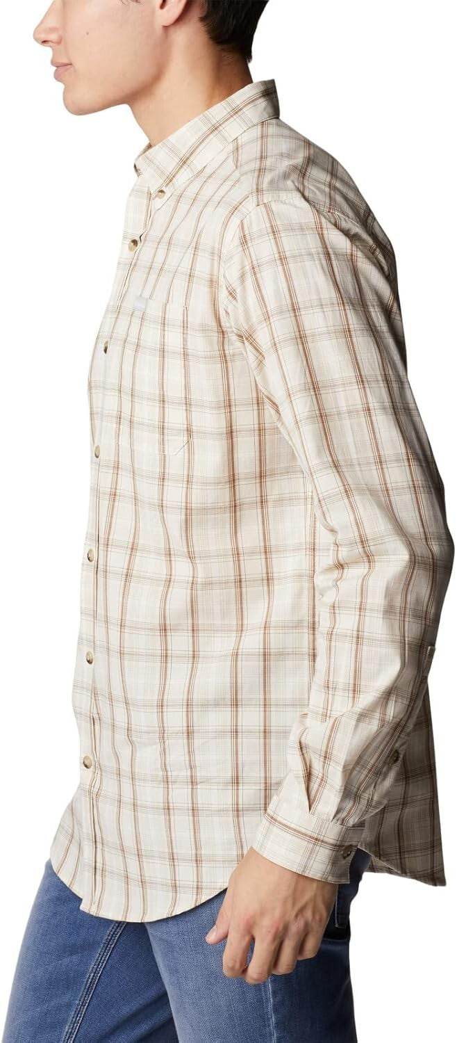 Columbia Men's Rapid Rivers II Long Sleeve Shirt Chalk Soft Multi Size Small 