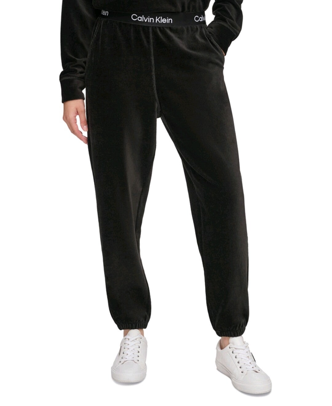 Calvin Klein Women's Performance Velour Joggers Color Black XS, M, XXL NWT