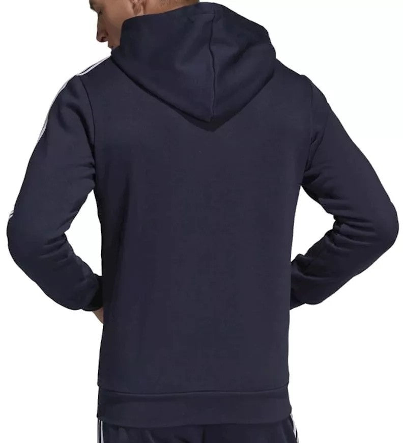 Adidas Men's Essentials 3 Stripes Fleece Full Zip Hoodie Small Legend Ink NWT