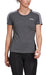 Adidas Women's Essentials 3 Strip Slim Tee, Dark Grey Heather Size XL New
