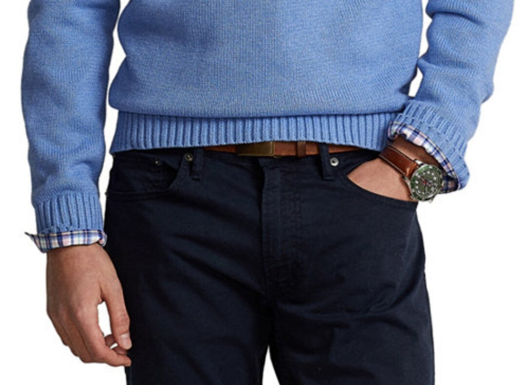 Polo Ralph Lauren Men's Cotton 1/4 Zip Luxury Designer Sweater Size XL Blue NWT