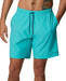 Columbia Men's Comfort Summertime Stretchable Drawstring Shorts Bright Aqua NWT