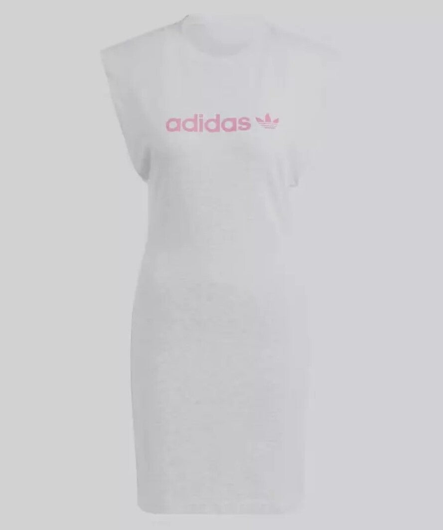 Adidas Originals Women's Light Grey Heather Muscle Fit Pullover Dress Size M NWT