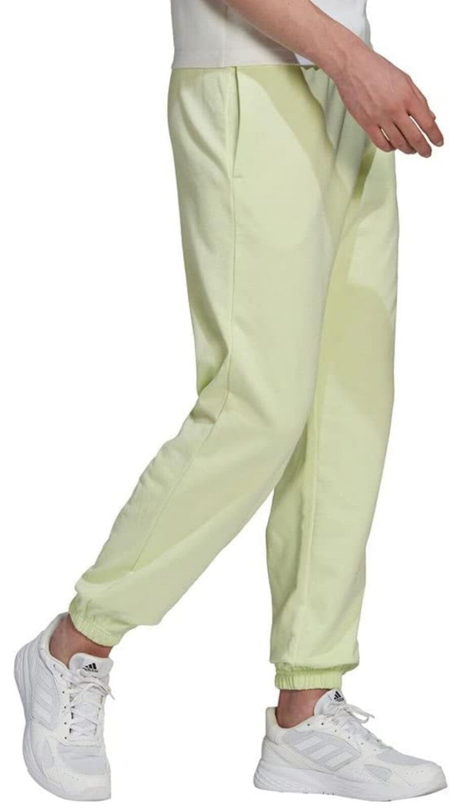 adidas mens Essentials Feelvivid Cotton Fleece Straight Leg Sweatpants 2XL Lime