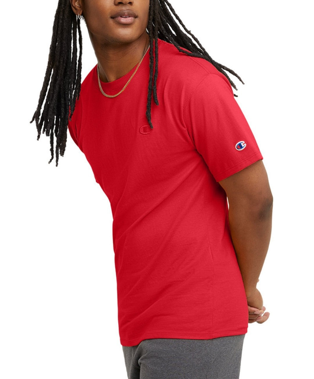 Champion Men's Cotton Jersey Classic Fit T-Shirt Size Small Color Scarlet NWT