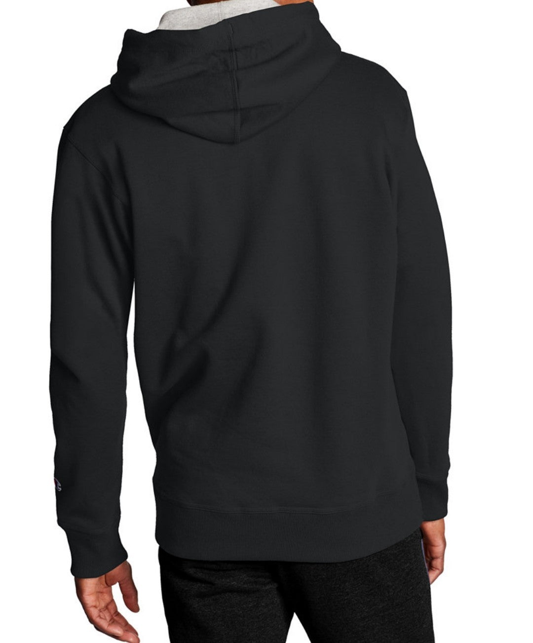 Champion Men's Script Logo Powerblend Hoodie Size 2XL Color Black NWT