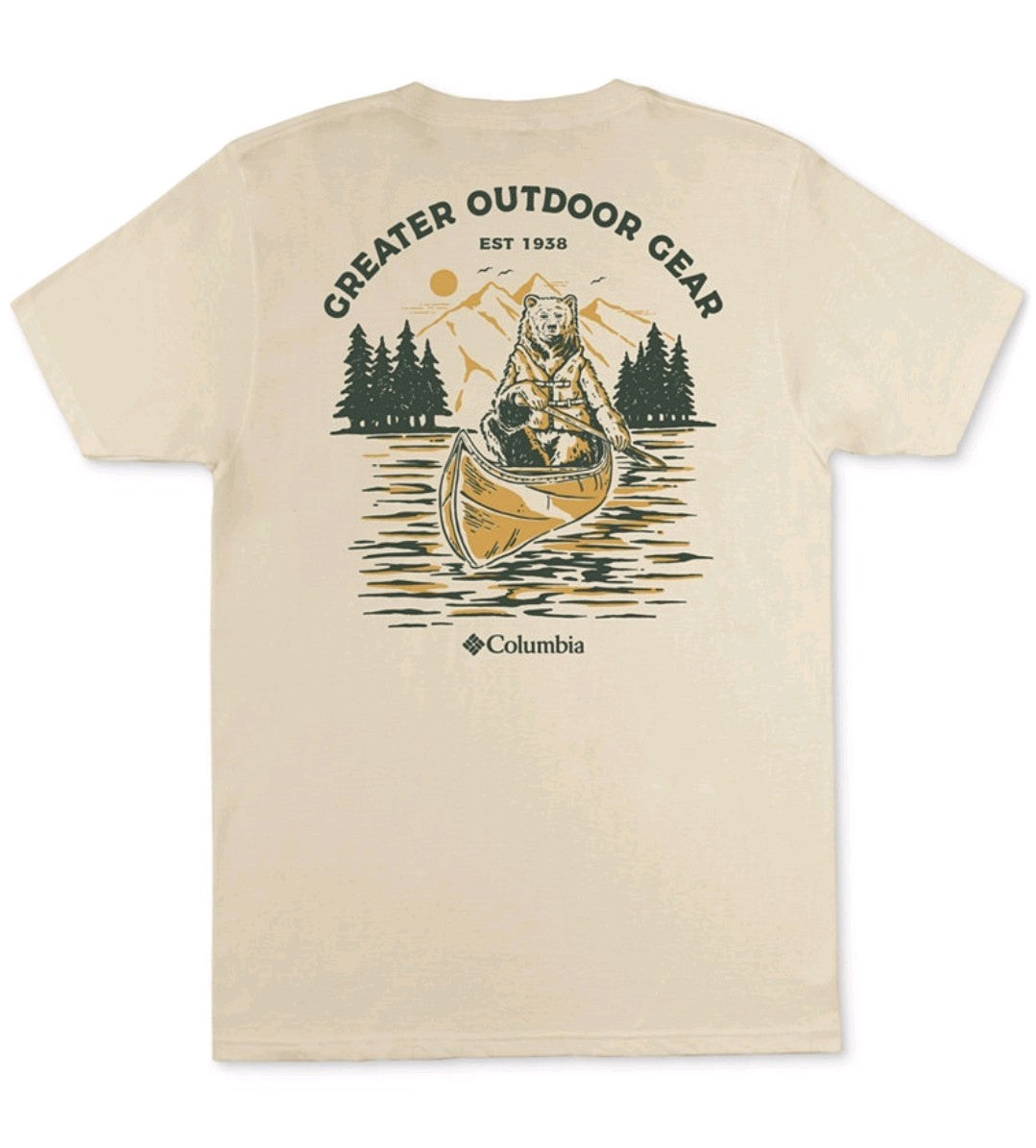 Columbia Men's Delmar Canoe Bear Regular-Fit Short Sleeve T-Shirt  Medium NWT