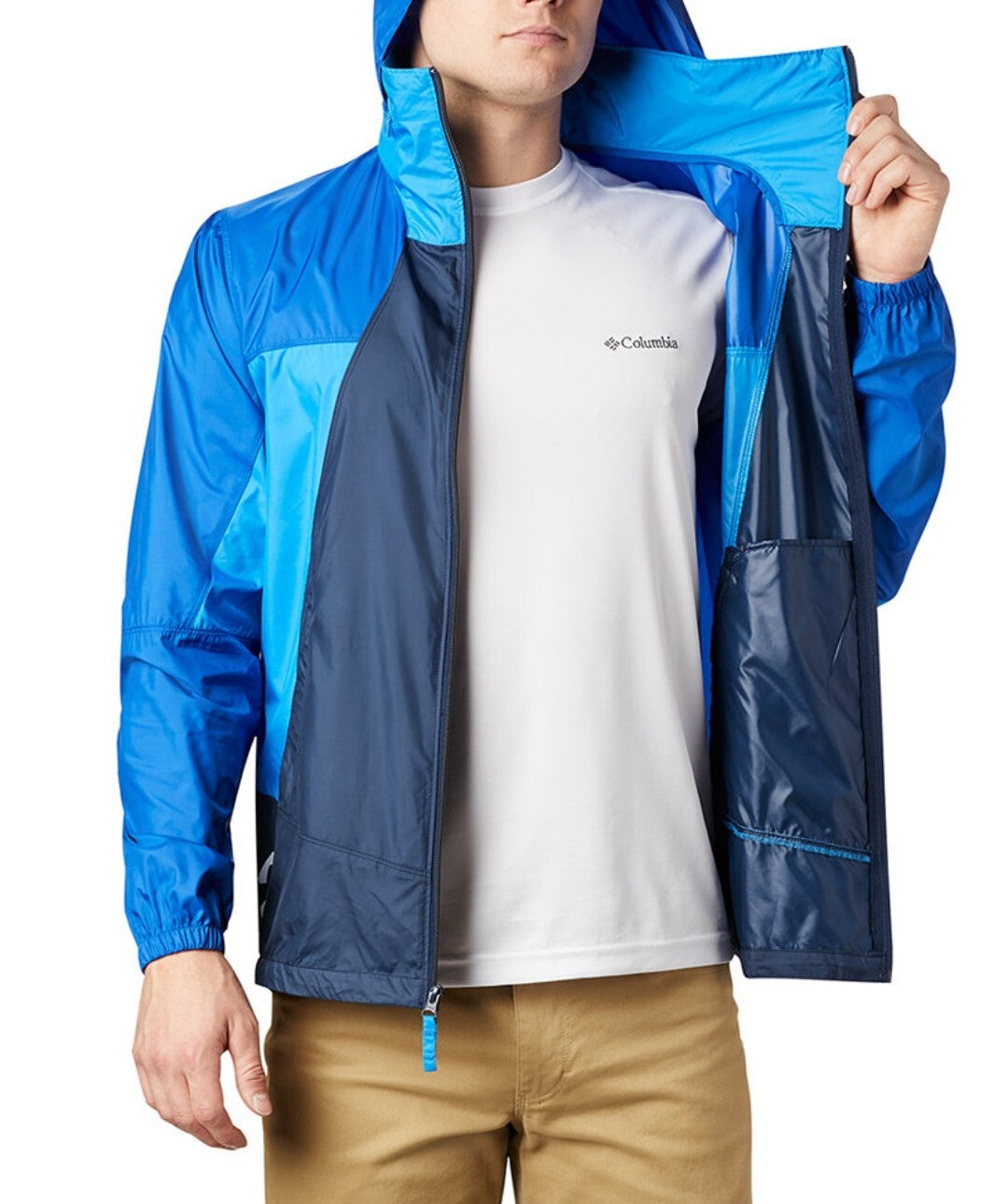 Columbia Men's Point Park Windbreaker Jacket Blue  L XL XXL  MSRP $75  NWT