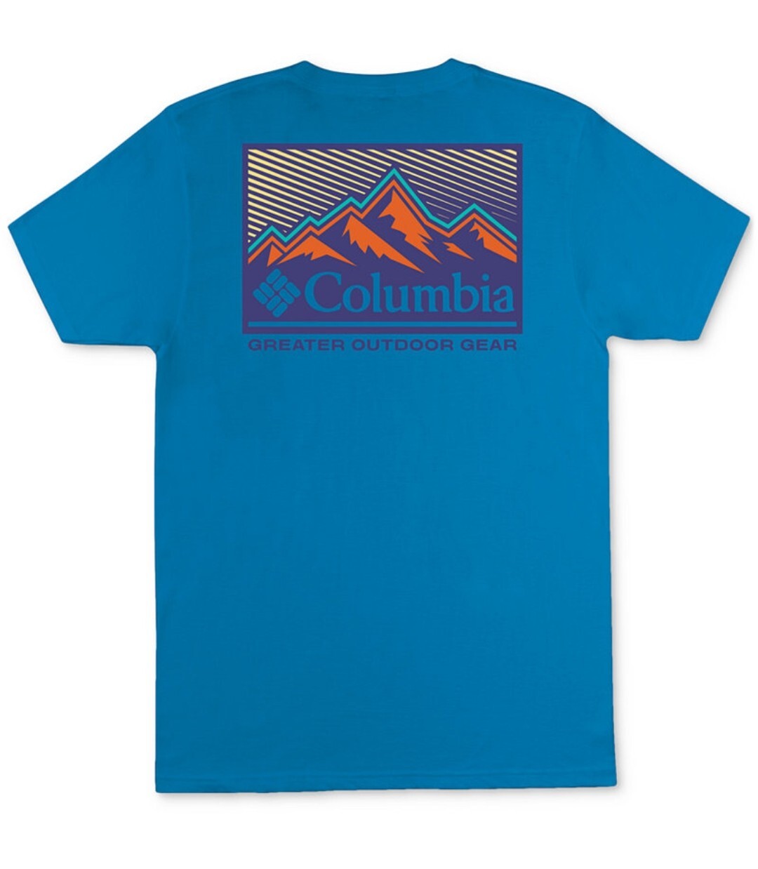 Columbia Men's Mountain Scape PFG Graphics T-Shirt Size Small Compass Blue New