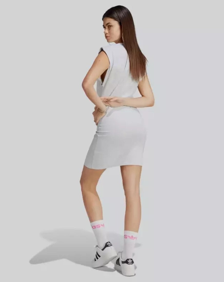 Adidas Originals Women's Light Grey Heather Muscle Fit Pullover Dress Size M NWT