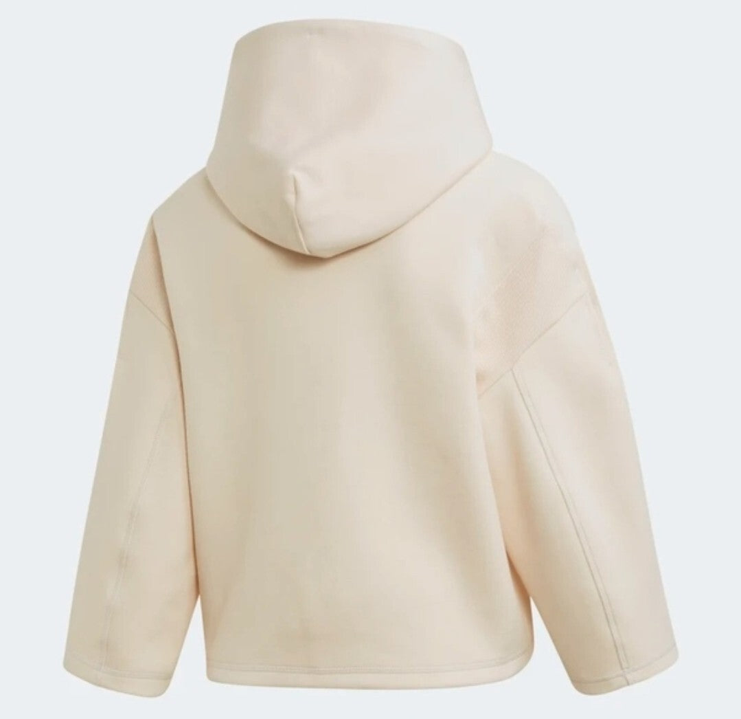Adidas Women's Hoodie Pullover Crop Wide Sleeve Activewear Track Top XS NWT