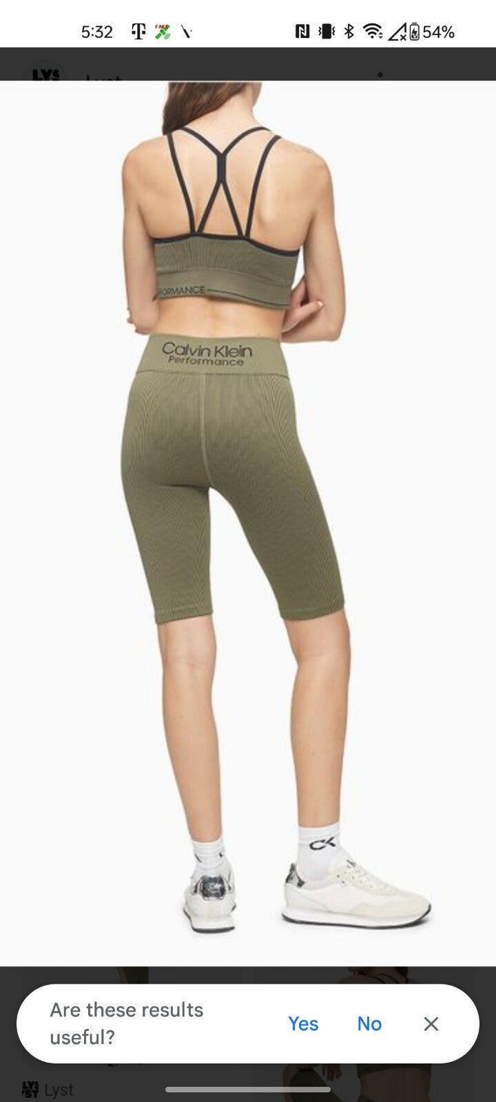 Calvin Klein Womens Performance High-Waist Bike Shorts Green Size Small New