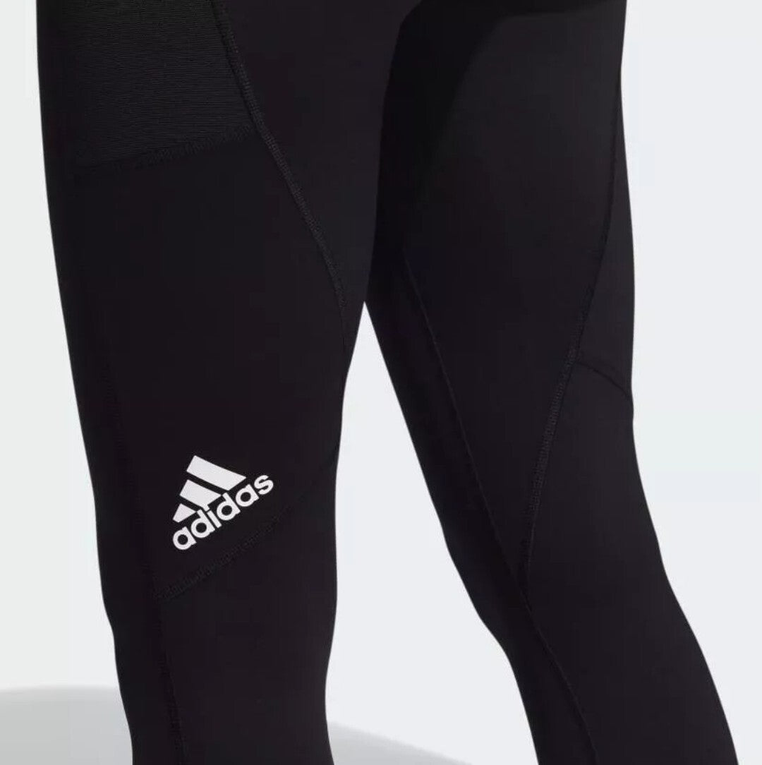 Adidas Womens Mid Rise 3/4 3 Bars Training Tights Color Black Size X-Small New